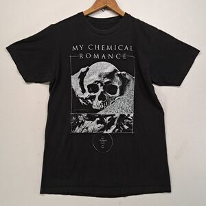 My Chemical Romance Band Shirt Medium Black Skull Graphic MCR Emo Rock